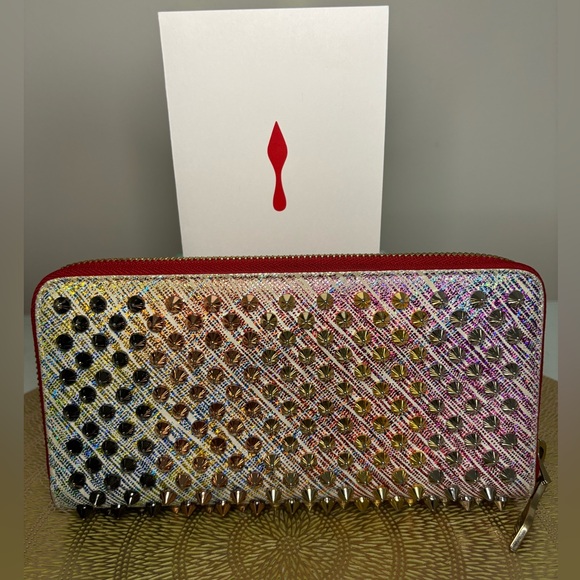 Christian Louboutin Panettone Unicorn Rainbow Suede Long Wallet - Picture 9 of 9